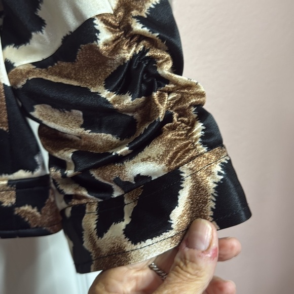 Anthracite by Muse satin Leopard Print Jacket size 14 - Picture 7 of 7